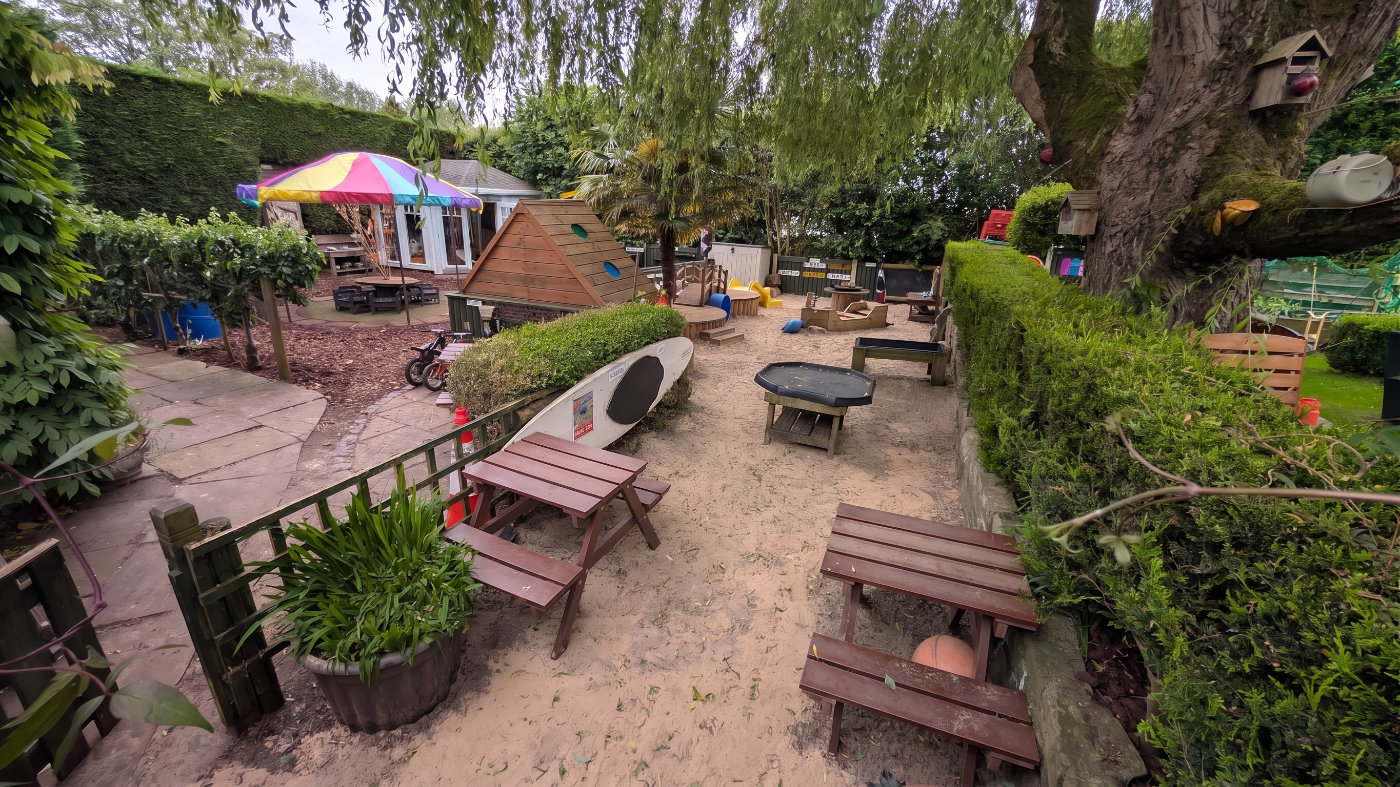 Outdoor garden at Rose Cottage Day Nursery