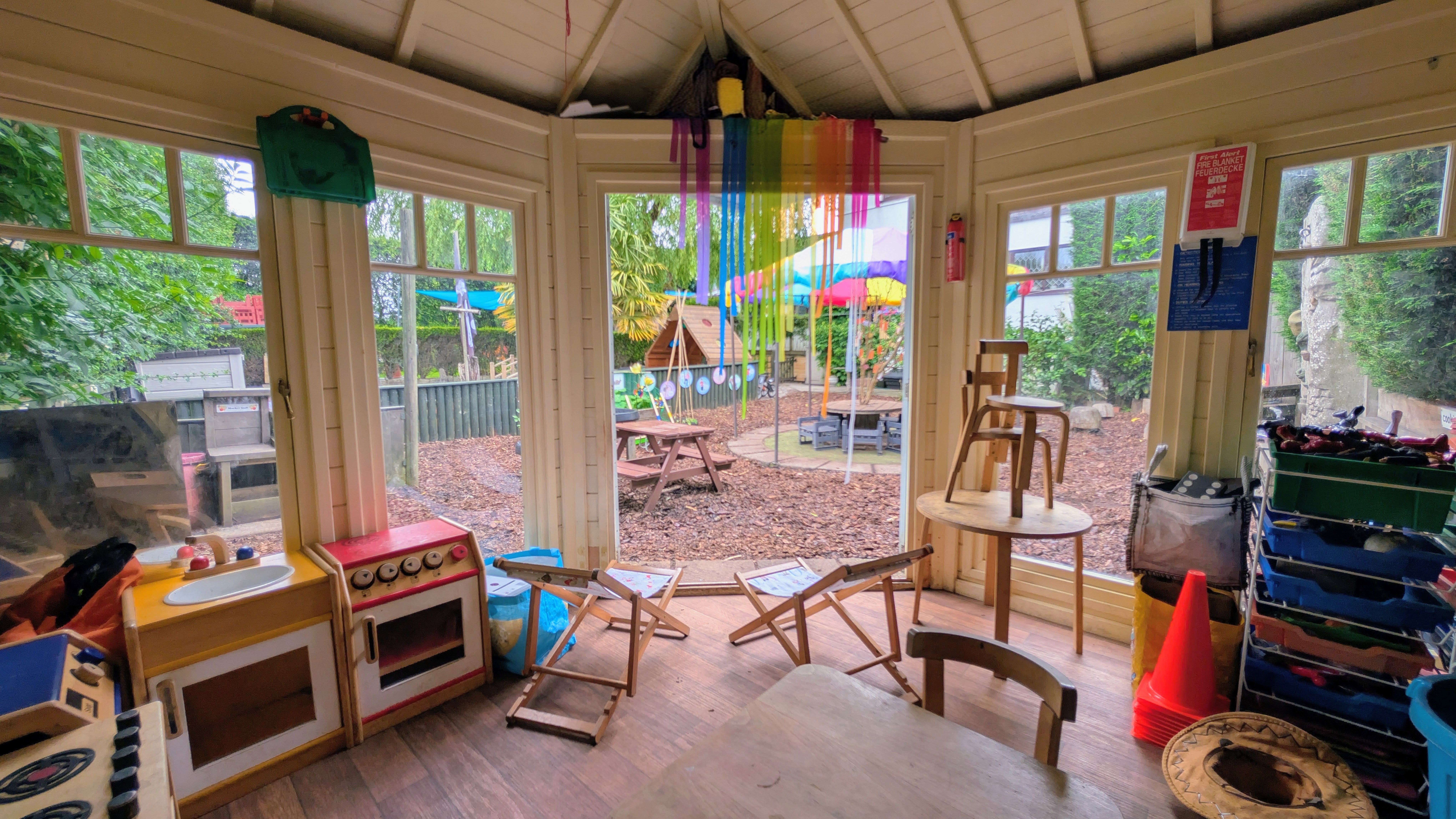 Outdoor classroom at Rose Cottage Day Nursery